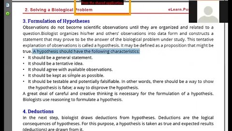 Bio 8 Lec 2 Biological problem steps 3& 4