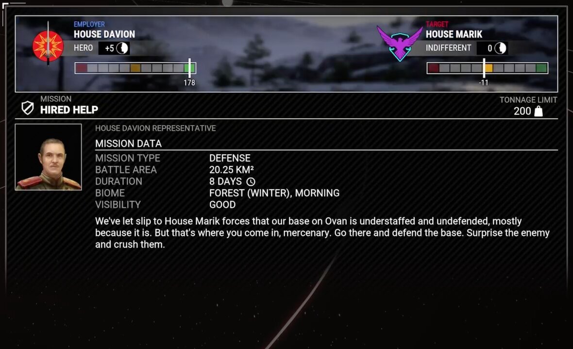 MW5: Mercs - OVAN - Davion Defense -200T
