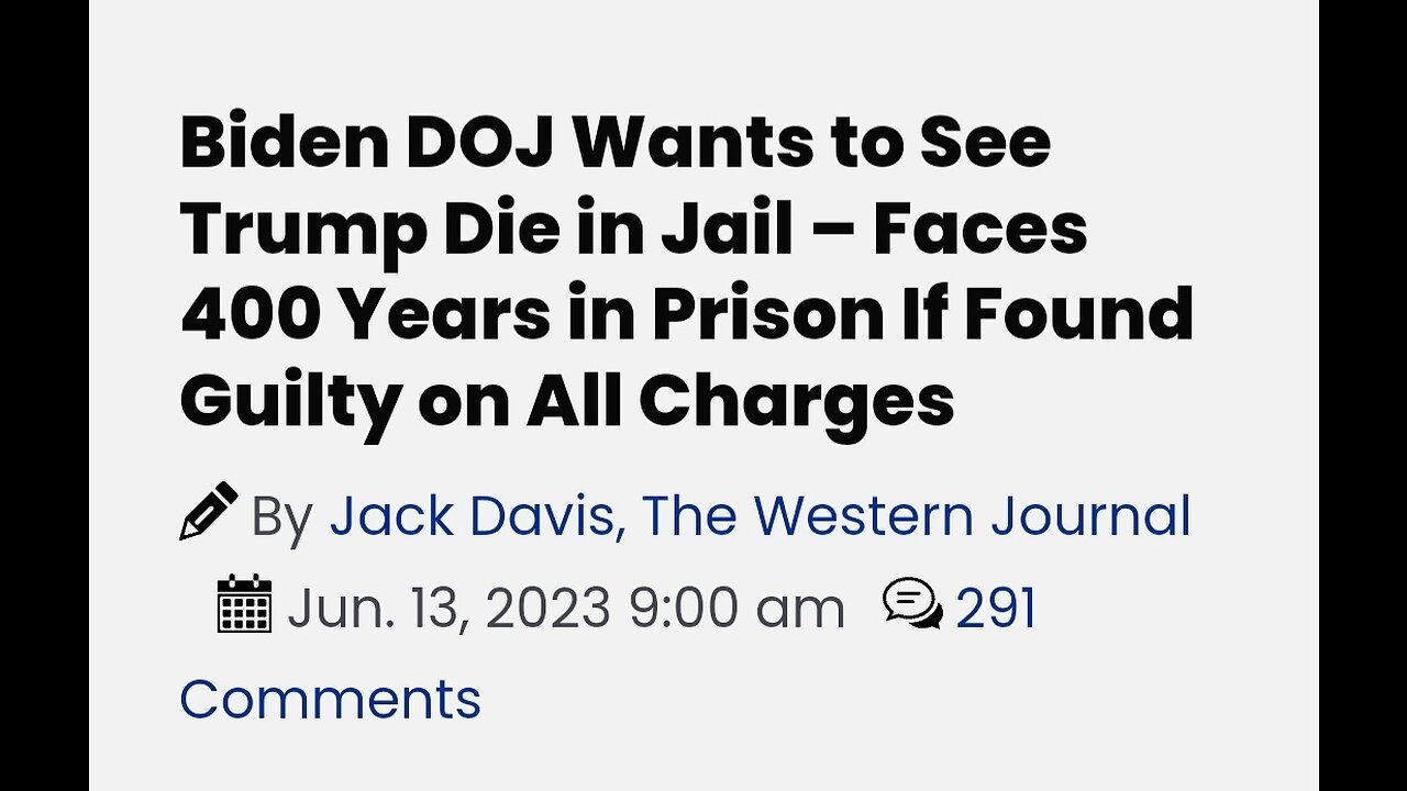 Trump Could Get 400 Yrs In Jail