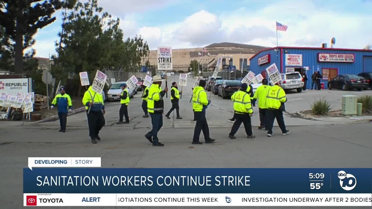 Sanitation workers continue strike