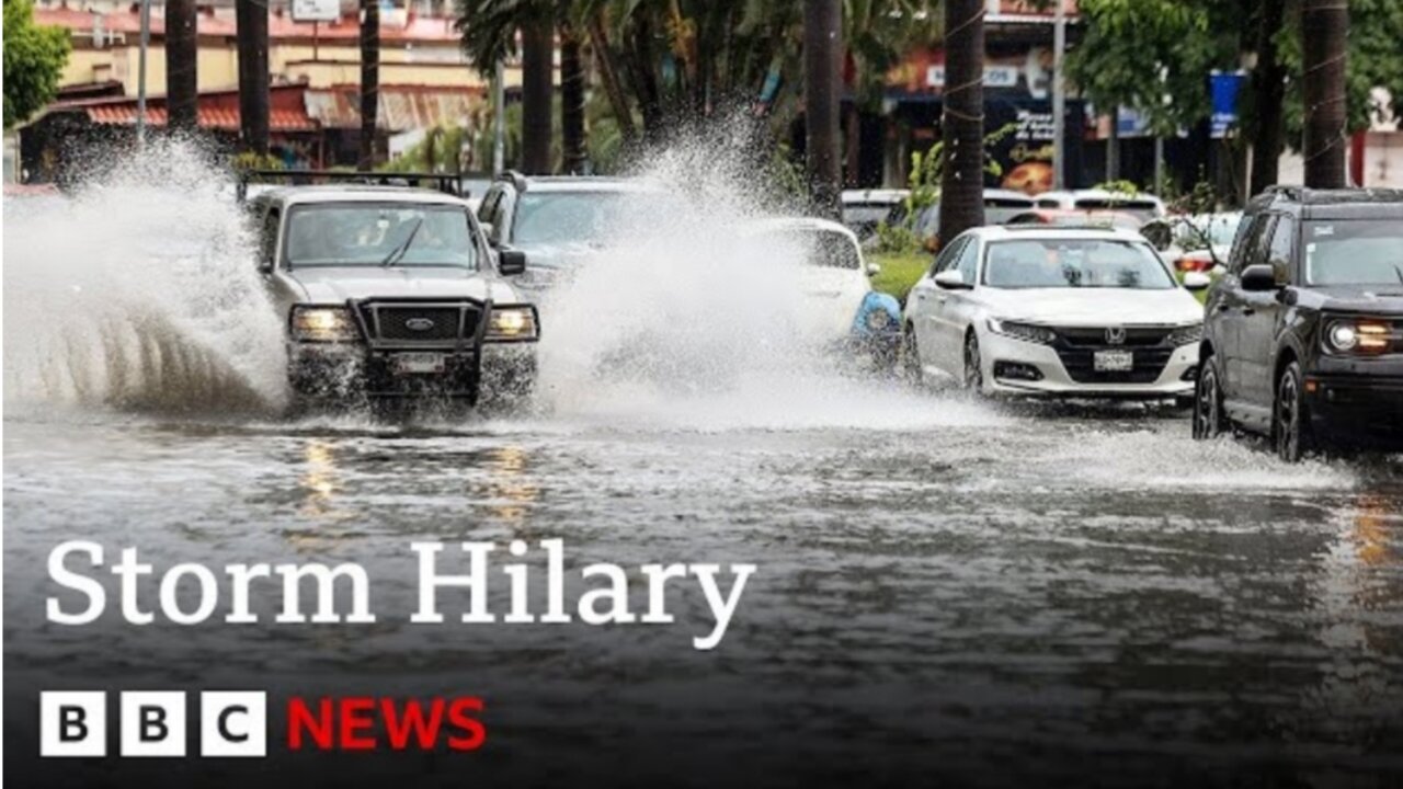 Storm Hilary: California and Mexico brace for tropical storm - BBC News