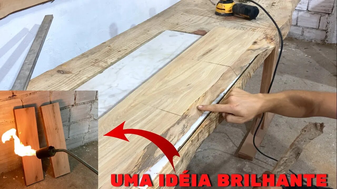 Um Projeto Muito Diferente e Bonito Usando Fogo Para Você Fazer em Casa. Woodworking