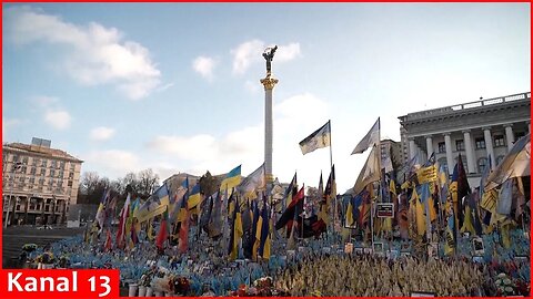 Relatives of Ukrainian POWs gather at Kyiv rally to mark 1000 days of full Russian invasion