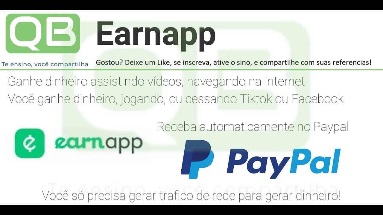 #Passive #Income #Apps - EarnApp - Ganhe por trafego de rede - só depende de você