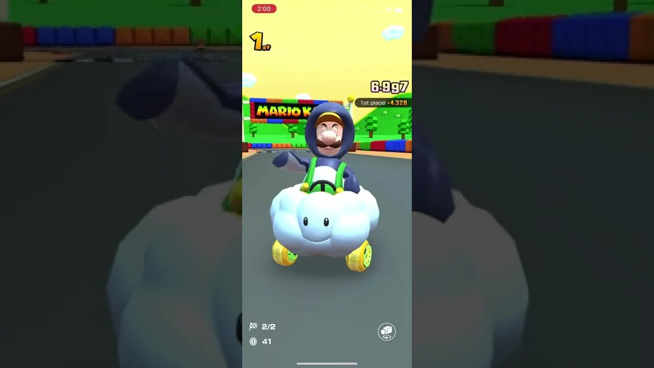 Mario Kart Tour - Cloud 9 Gameplay (Piranha Plant Tour Gift Reward Kart)