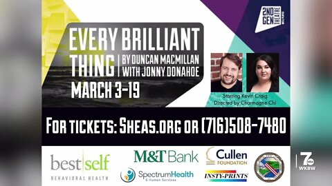 EVERY BRILLIANT THING a regional premier opens March 3rd at Shea's Smith Theatre