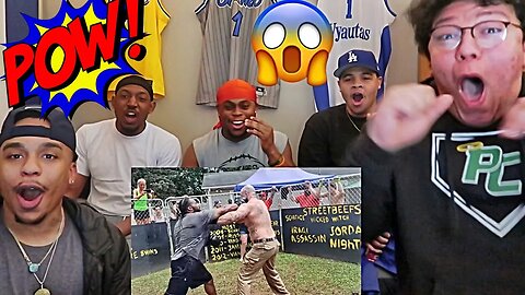 NEO NAZI KNOCKS OUT A CRIP!!! (SURPRISING REACTION)