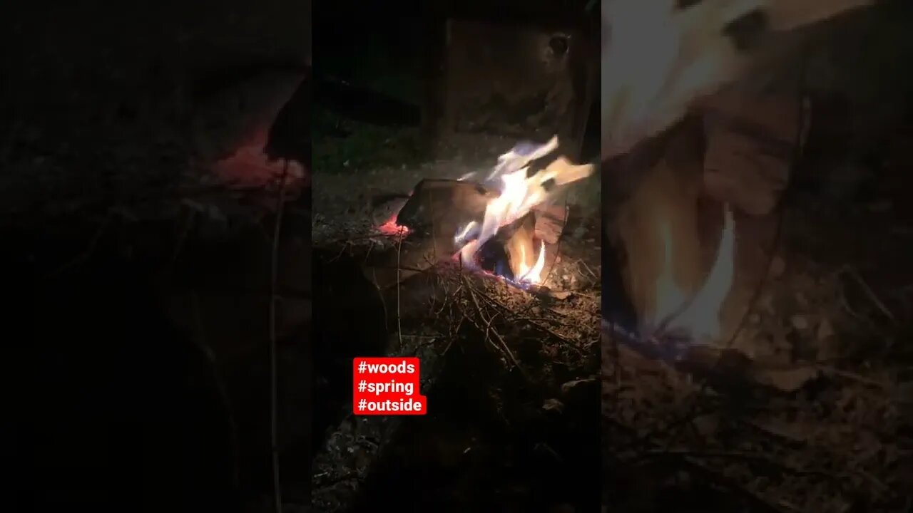 Spent the day outside doing yard work, now enjoying the fire 🔥 and the frogs 🐸