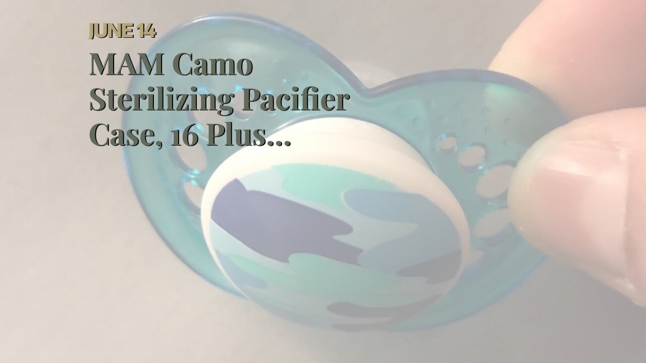 MAM Camo Sterilizing Pacifier Case, 16 Plus Months, Baby Girl, Best for Breastfed Babies, Stora...