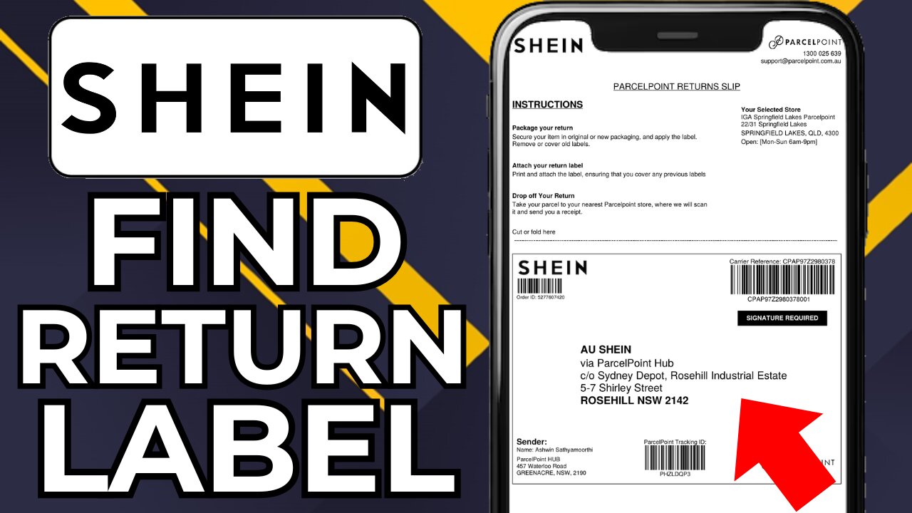 HOW TO FIND RETURN LABEL ON SHEIN