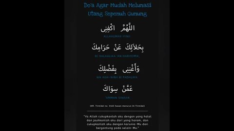 Doa Hutang Lunas Walau Sebesar Gunung #short