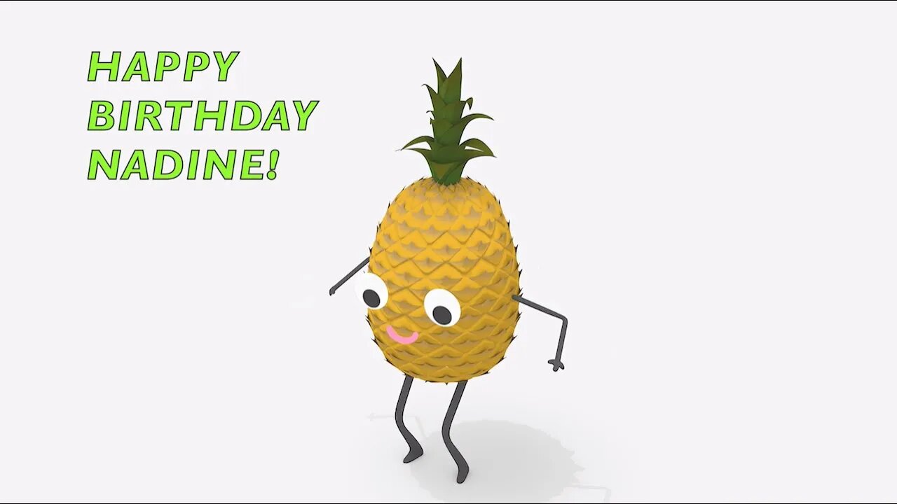 Happy Birthday NADINE! - PINEAPPLE Birthday Song