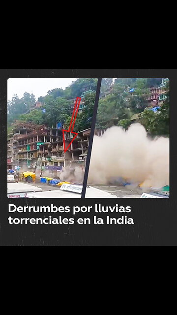 Lluvias torrenciales provocan derrumbe de casas en la India