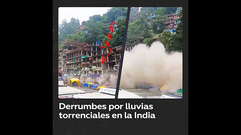 Lluvias torrenciales provocan derrumbe de casas en la India