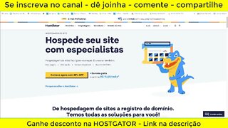 Como se cadastrar na hostgator
