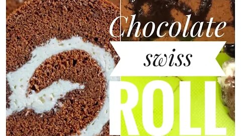 #short YouTube video/ how to make and bake chocolate Swiss roll