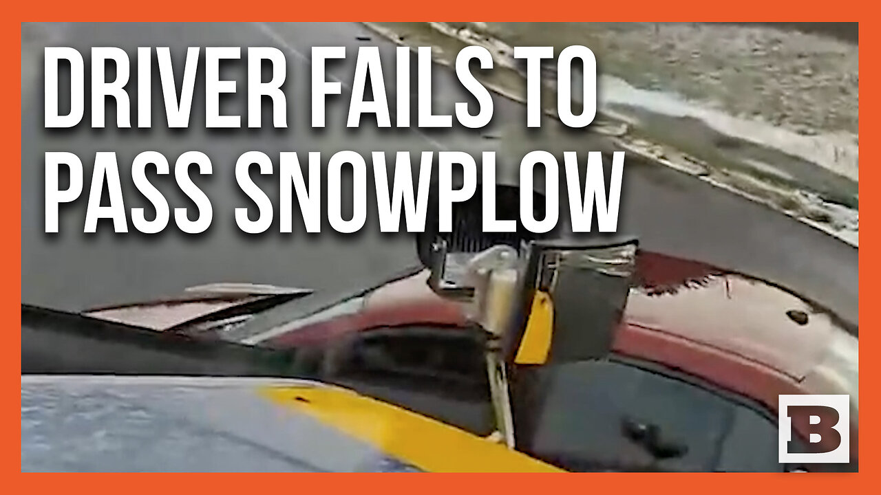 Don't Do This! Driver Gets Smashed Trying to Cut In Front of Snowplow