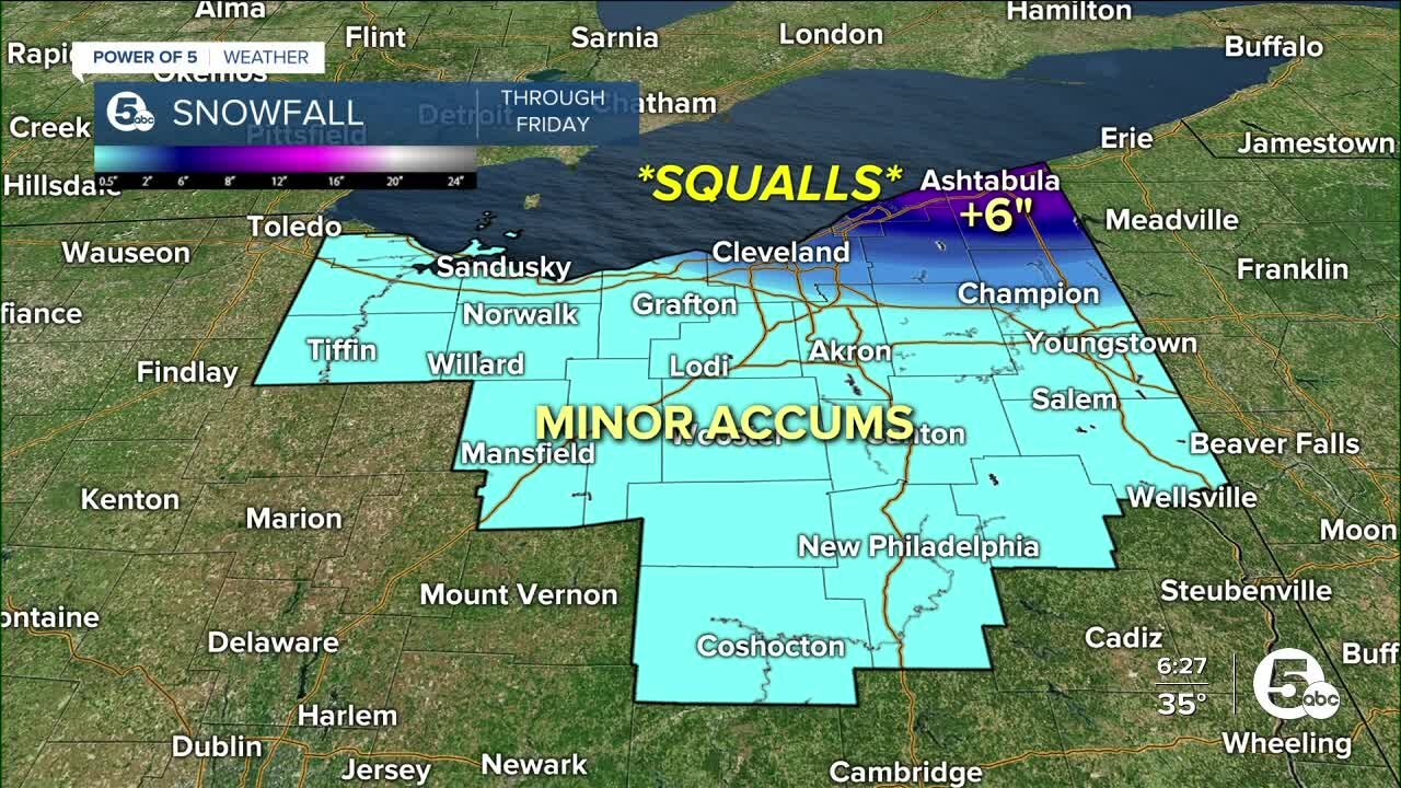 Lake Effect Snow Warnings, Winter Weather Advisories issued for East Side counties