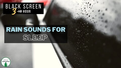 Rain and Thunder Sounds for Sleeping | Car Ride | Black Screen