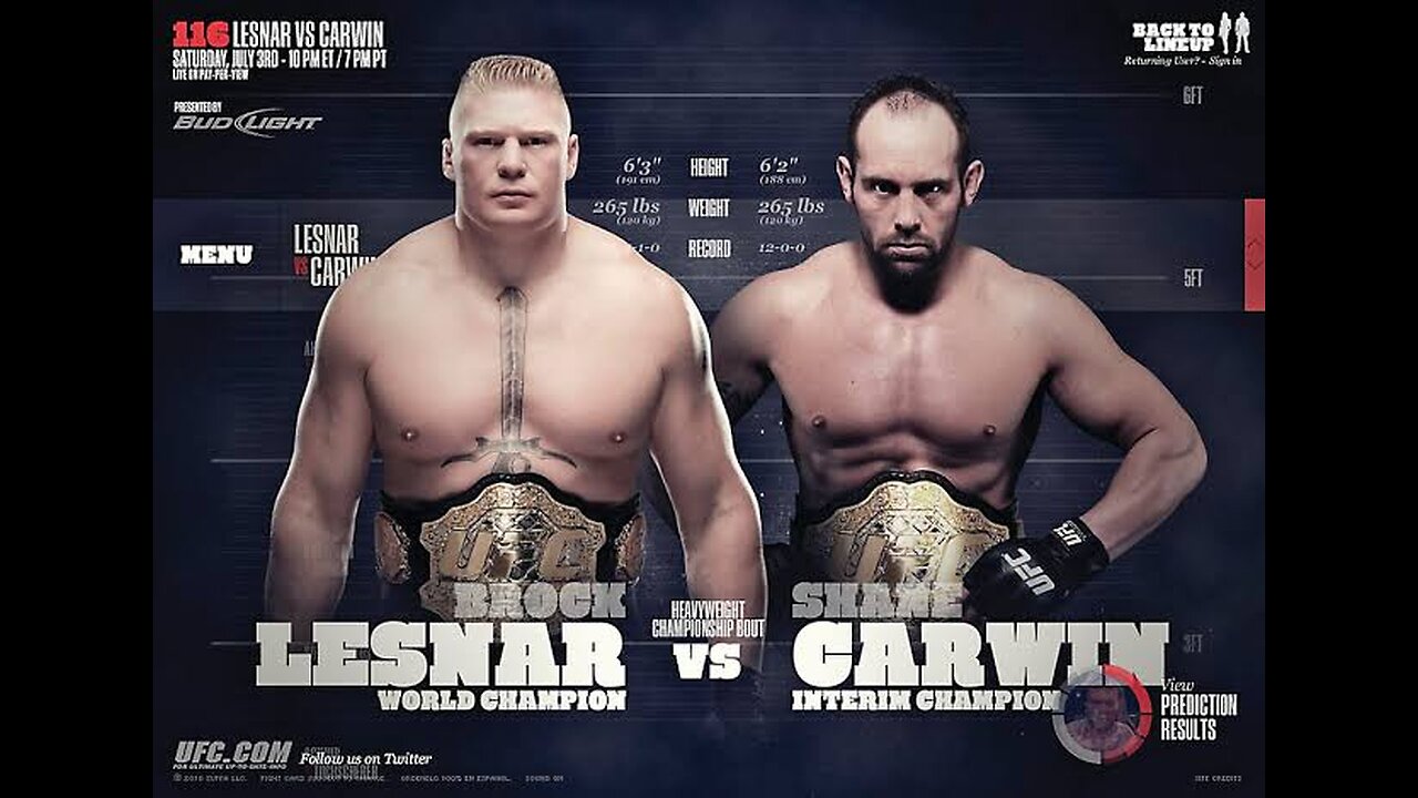 UFC Classic: Brock Lesnar vs Shane Carwin | FREE FIGHT | Brutal Fight Ever