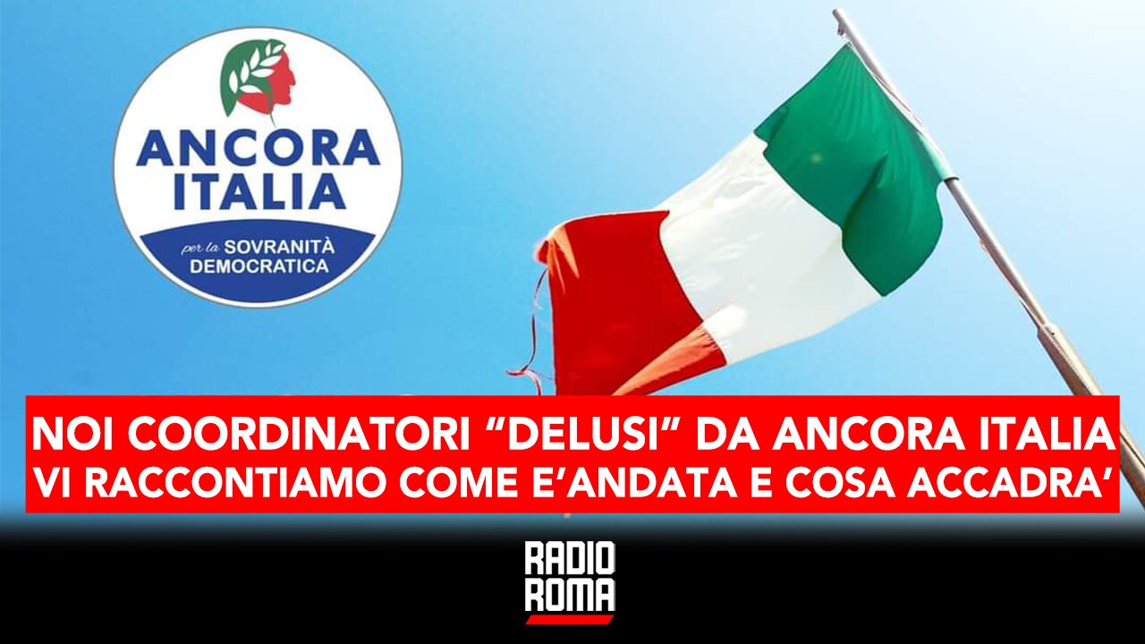 NOI COORDINATORI “DELUSI” DA ANCORA ITALIA VI RACCONTIAMO COME E’ANDATA - A VISO SCOPERTO