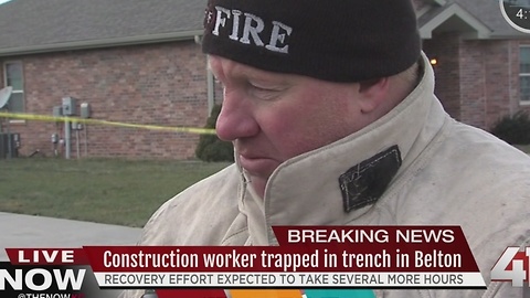 Man trapped in collapsed trench in Belton