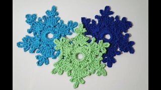 How to crochet snowflake short tutorial by marifu6a