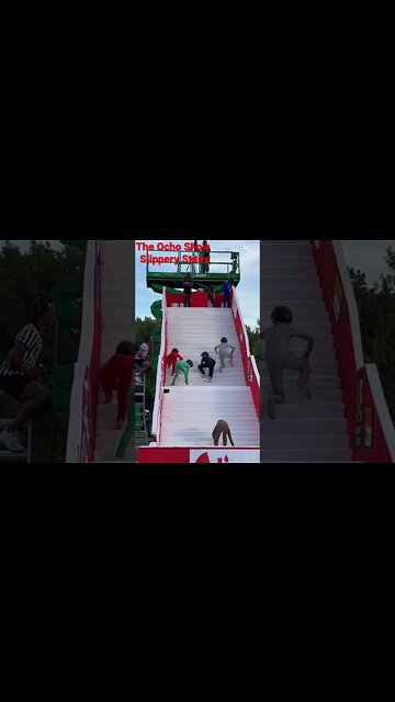 The Ocho Show’s Slippery Stairs Event! #shorts