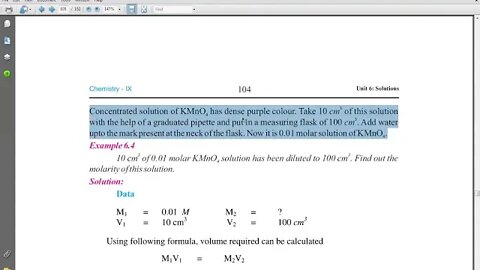 Class 9th Chem Numerical no 06