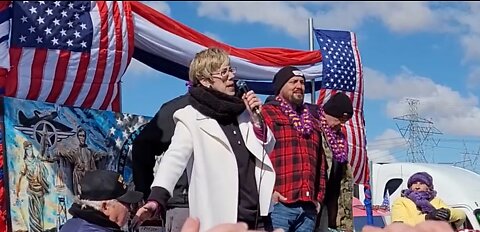 Speech by Leigh Dundas, (human rights attorney). The People's Convoy CA 2022.