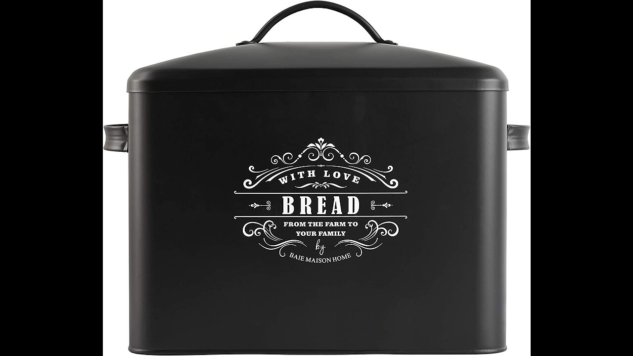 Barnyard Designs Large Bread Box for Kitchen Countertop, Bread Storage Container, Stainless Ste...