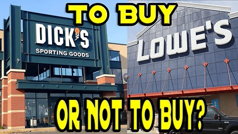 NOT WHAT YOU WOULD EXPECT! - LOWES (LOW) AND DICK (DKS) SPORTING GOODS EARNINGS. - STOCK REVIEW.