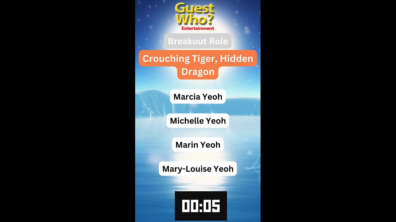 Guest This Actress #155 Like A Quick Quiz? | Crouching Tiger Hidden Dragon