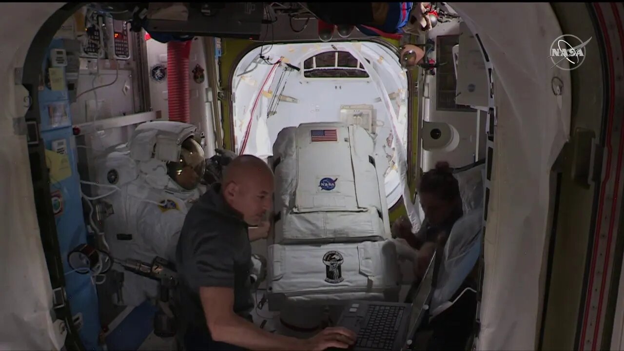 NASA Astronauts Spacewalk Outside the International Space Station on Oct. 11, 2019