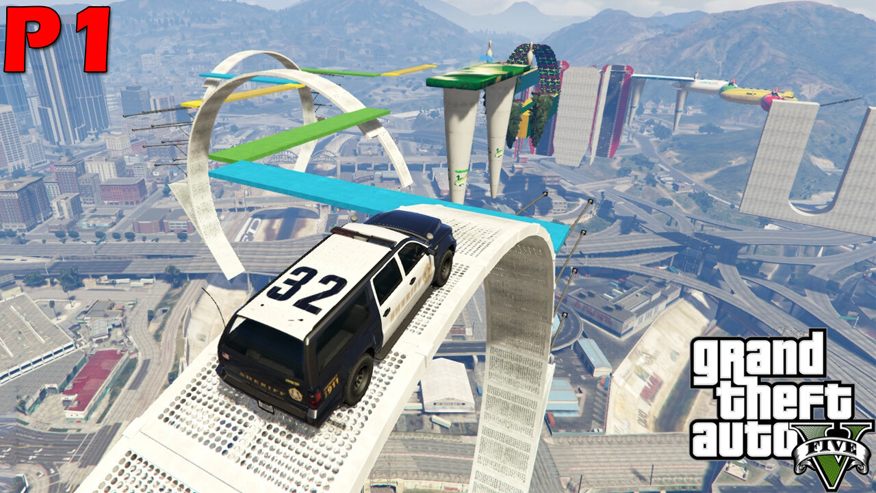 EL MEJOR PARKOUR DEL MUNDO CON AUTOS DE EMERGENCIA, ME ENCANTAN ESTAS CARRERAS P1 - GTA V ONLINE