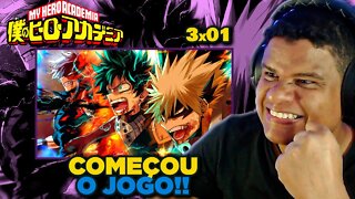 COMEÇOU O JOGO - MY HERO ACADEMIA T3 X 01 | React Anime Pro