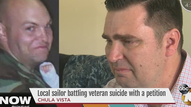 Sailor battling veteran suicide with petition