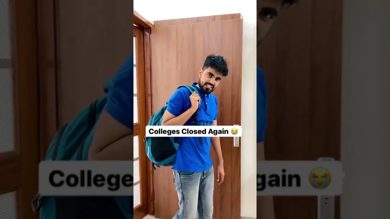 When collage closed again, Funny video 😂😂 #shorts