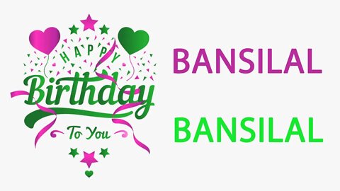 Happy Birthday to Bansilal - Hindi Birthday Wish From Birthday Bash