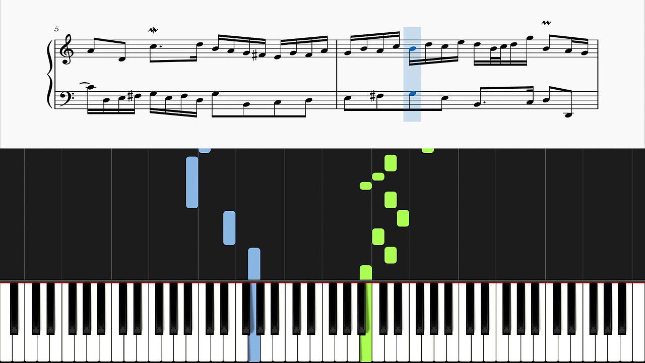 Bach - Invention No. 1, BWV 772 (Piano Tutorial)