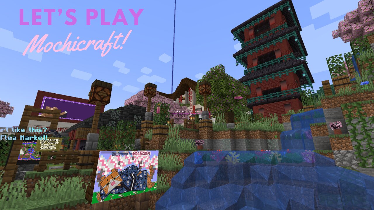 Playing Minecraft on Mochicraft! Building Stuff and Things!