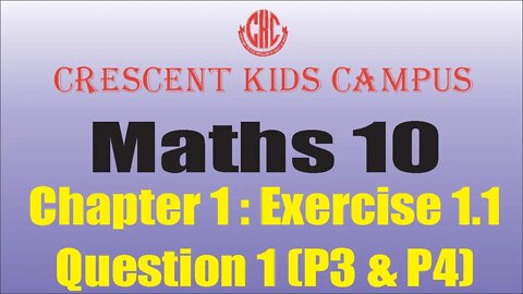 Maths 10th Ch 1 Ex 1 1 Q 1 P3 & 4
