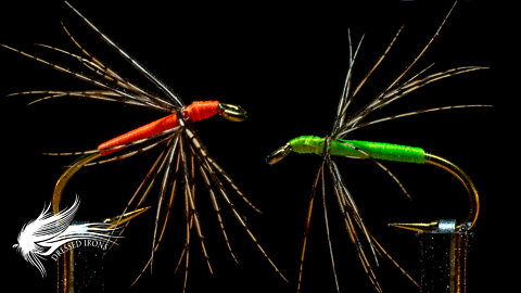 Tying The Partridge & Orange and Partridge & Green (Chartreuse) - Dressed Irons