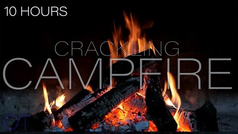 Campfire - 10 Hours Crackling Fireplace Sounds for relaxation | studying | sleep | Fire Ambience