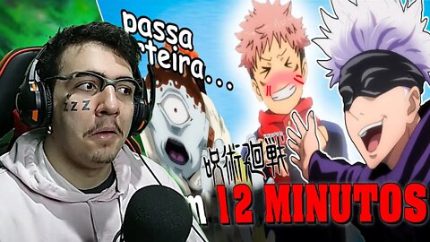 Jujutsu Kaisen em 12 MINUTOS | REACT | TsukiUraya | Léo Muriel