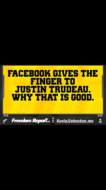 FACBOOK BLOCKS LINKS TO CANADIAN MEDIA SITES - TELLS JUSTIN TRUDEAU TO GO TO HELL!