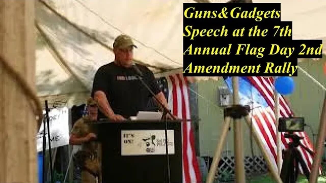 Jared from Guns&Gadgets Motivational Speech Flag Day Rally Part 2