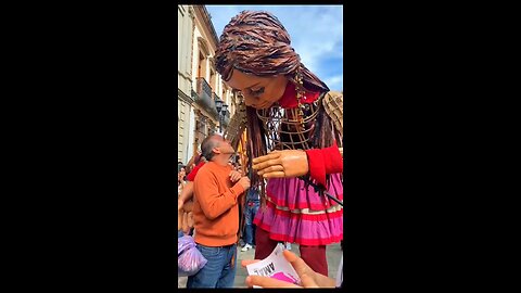 Big Giant girl in London Streets