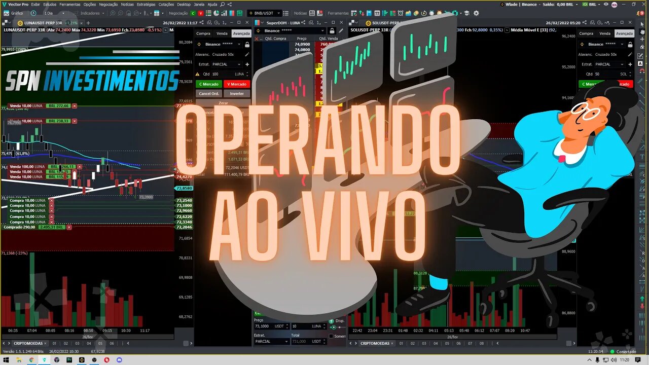 operando vendido nas criptmoedas swing trade (#VectorPro).