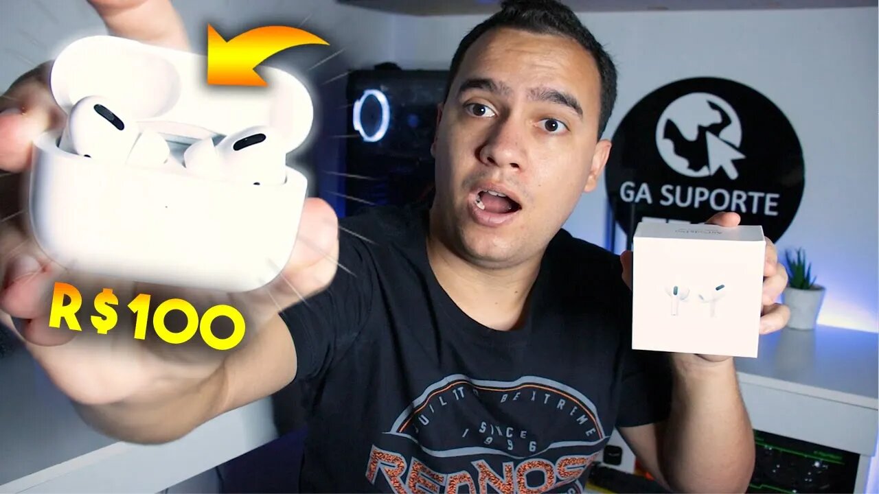 AirPods Pro de R$100 da SHOPEE | Realmente VALE A PENA? Unboxing e Análise